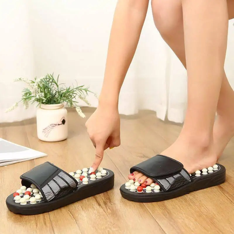 Chinelo massageador com pontos de reflexologia - alivio para seus pés